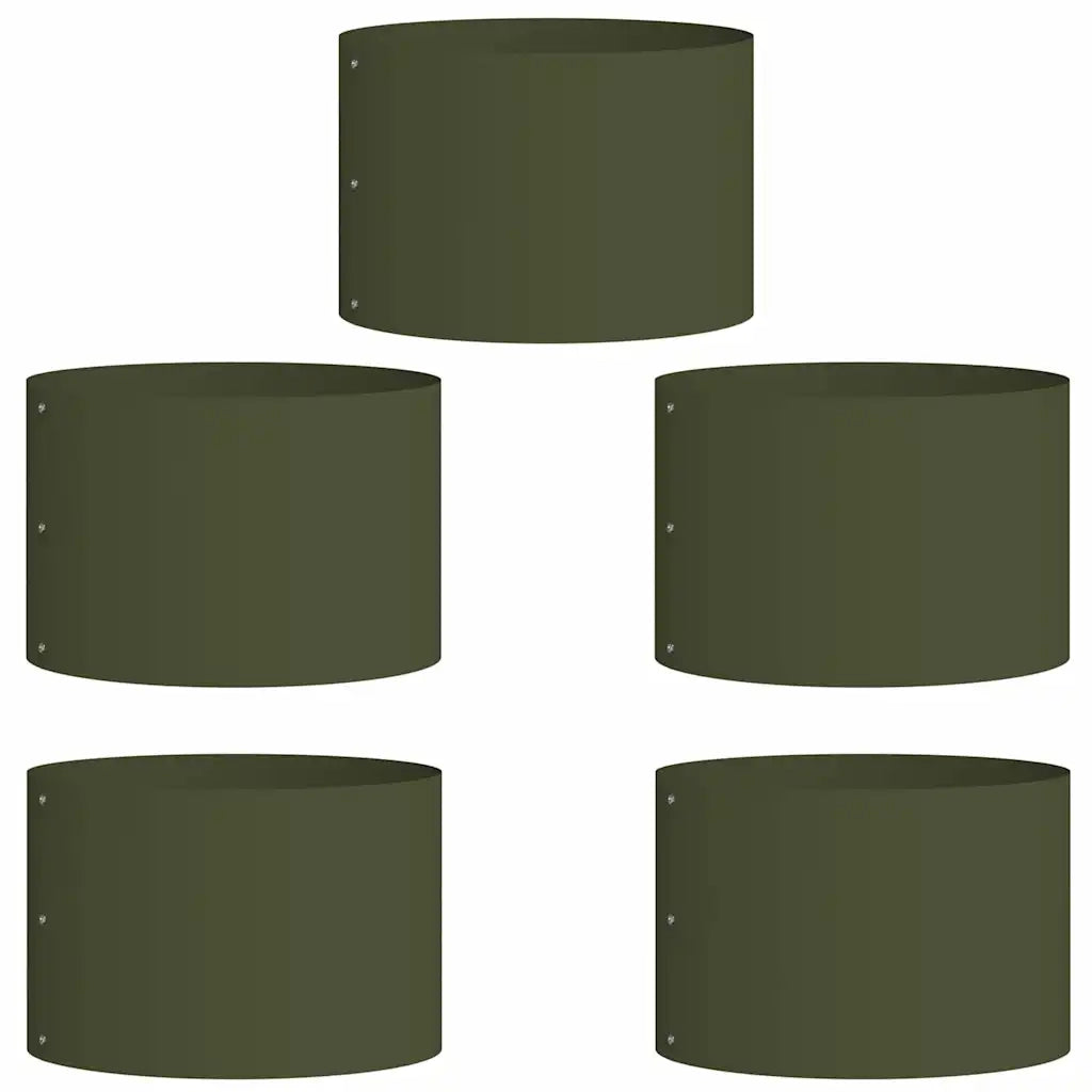 Anello per vaso 5 pcs Verde oliva 30 x 30 x 20 cm 873599