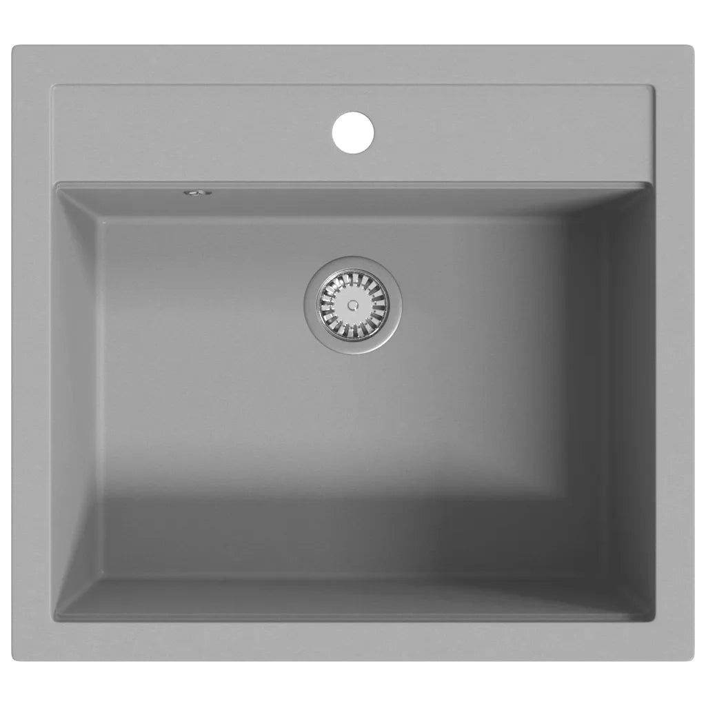 Lavello da Cucina in Granito Vasca Singola Grigio CFW4670606