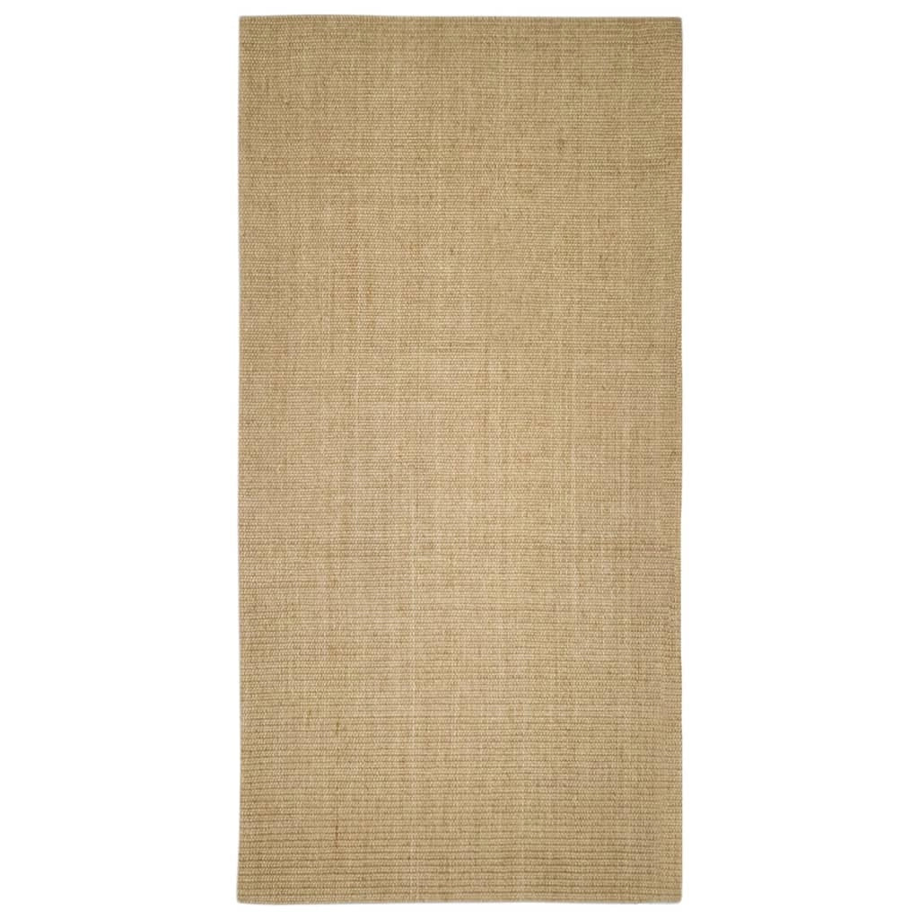 Tappetino tiragraffi in sisal per gatti 100 x 200 cm Marrone chiaro 02_0045537