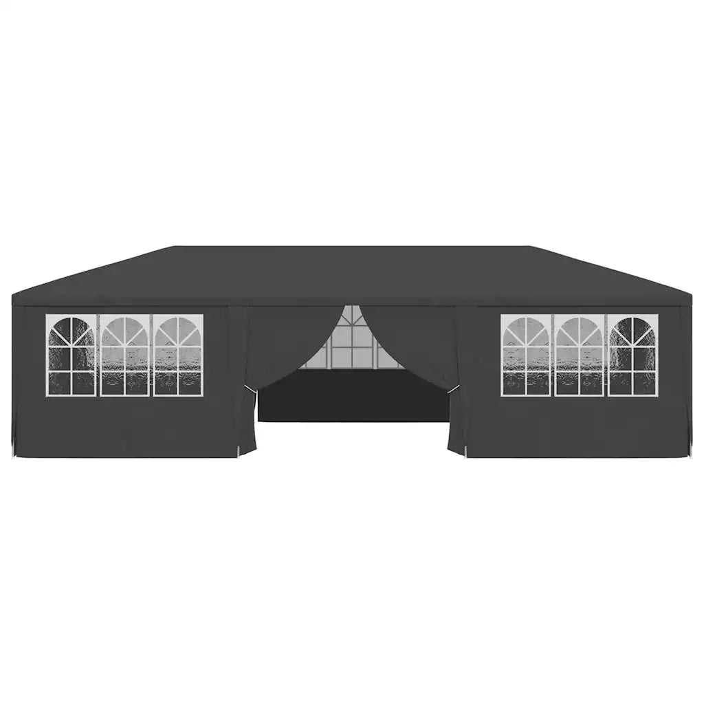 Gazebo Professionale con Pareti 4x9 m Antracite 90 g/mÂ²