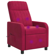 Poltrona Massaggiante Rosso Vino Velluto (V) 42035124