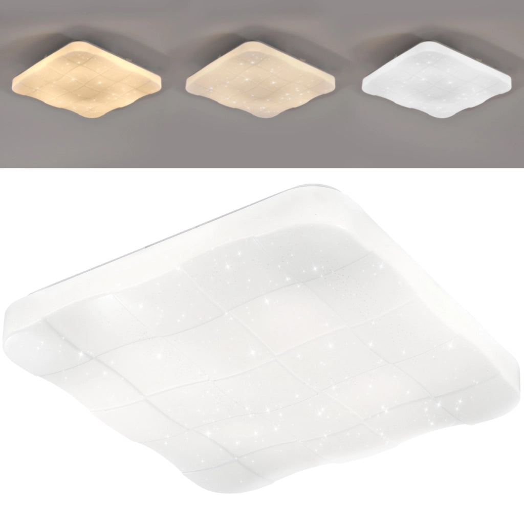 Plafoniera LED Polux Polaris 43cm quadrata con telecomando