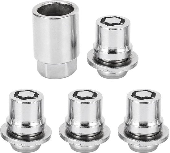 Set di viti di sicurezza antidiefto per ruote - Acciaio resistente - 4 pezzi - Dimensione 12mm x 1,5 - Adatto per anni 2002-2022 - Sicurezza affidabile - Viti per ruote