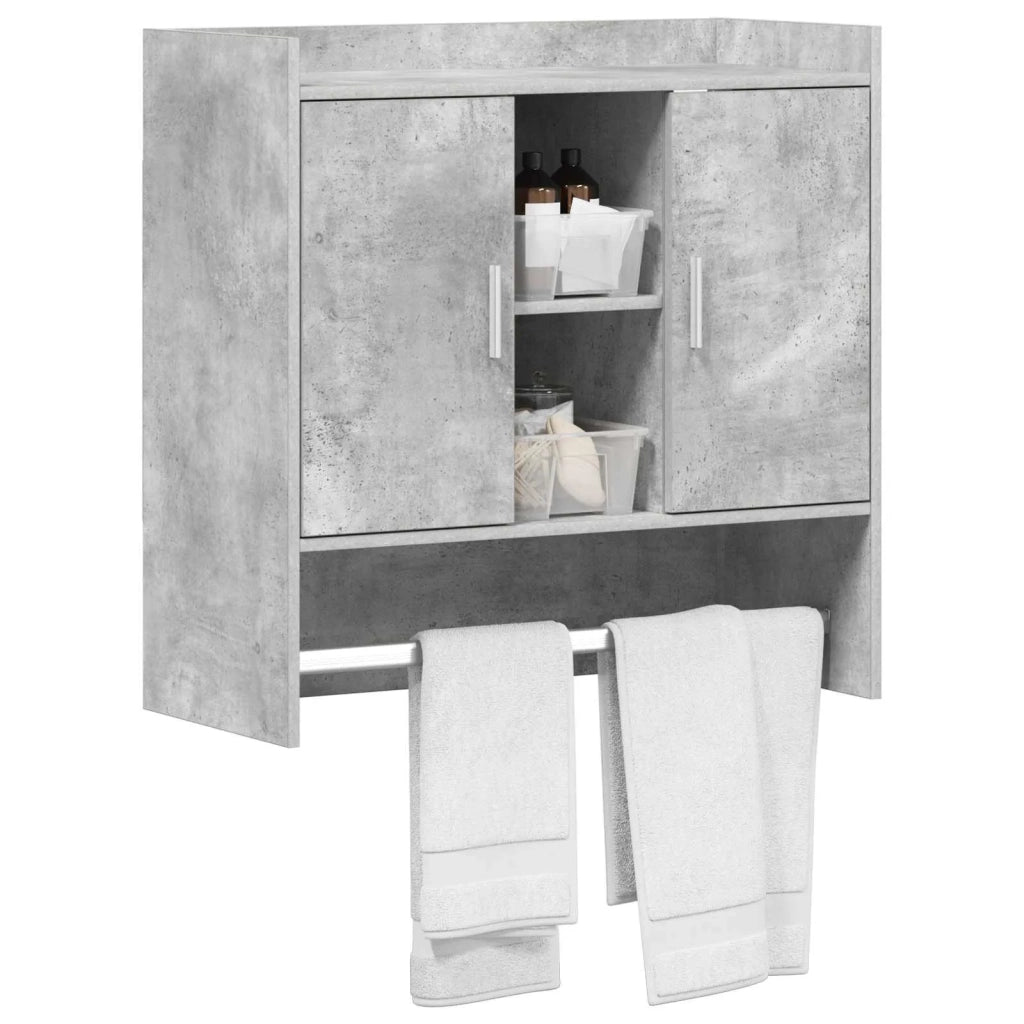 Scaffale da parete A parete Grigio Cemento 80 x 36 x 80 cm 8011374