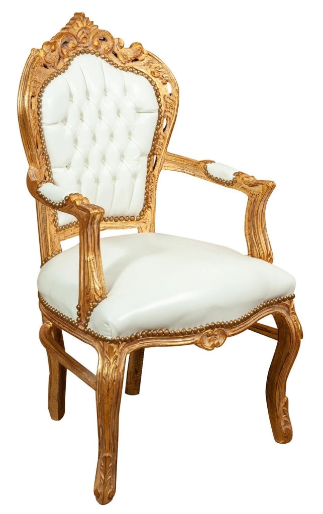 Biscottini Poltrona stile francese Luigi XVI in legno massello di faggio XVI, faggio,
