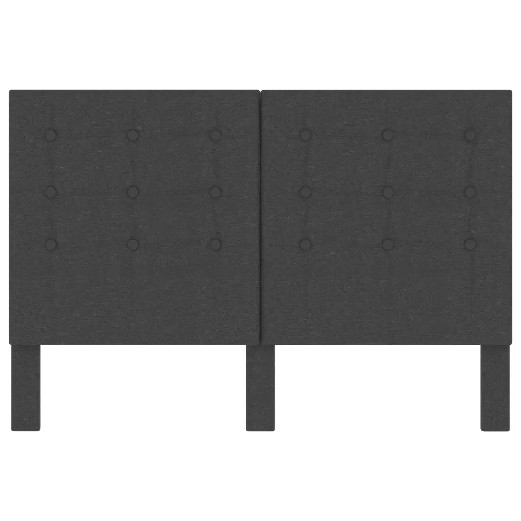 Testiera Letto Trapuntata Grigio Scuro in Tessuto 140x200 cm