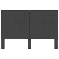 Testiera Letto Trapuntata Grigio Scuro in Tessuto 140x200 cm