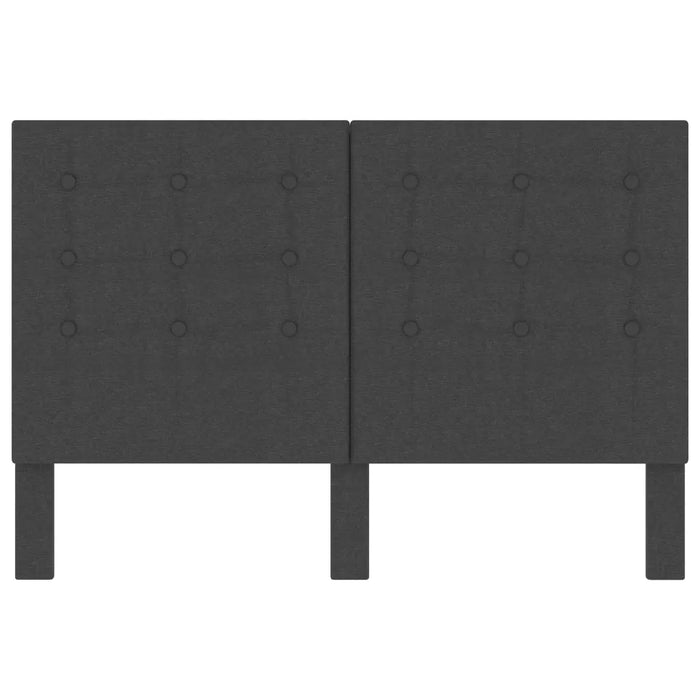 Testiera Letto Trapuntata Grigio Scuro in Tessuto 140x200 cm