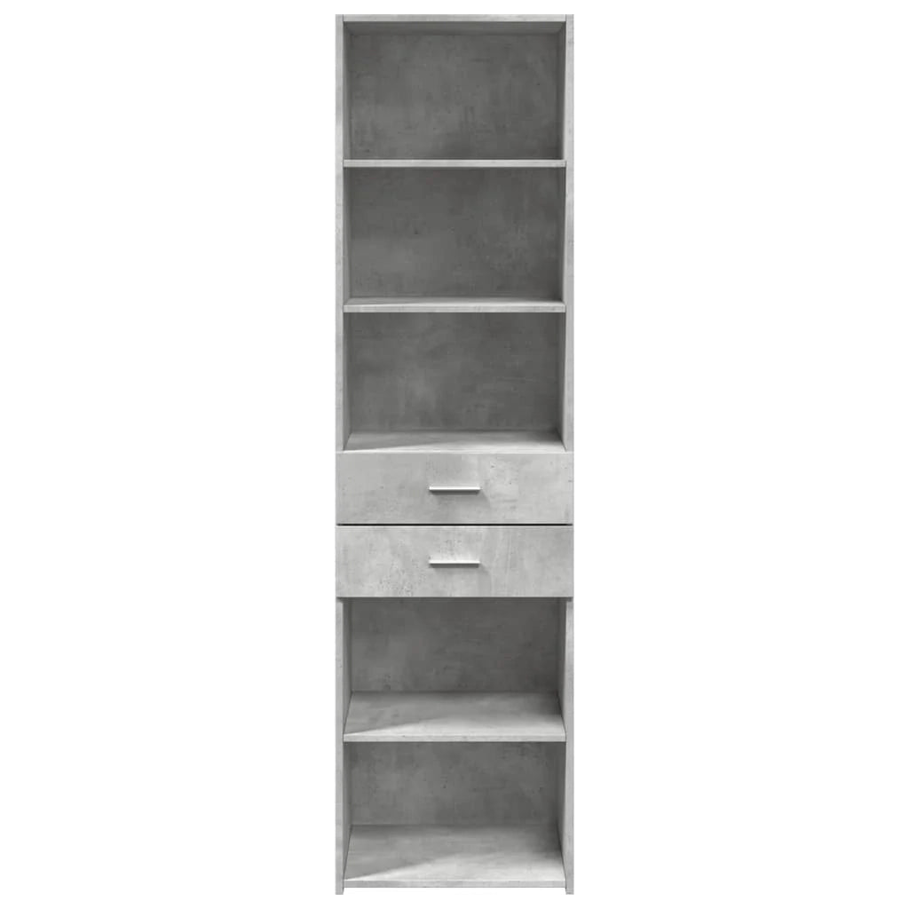Buffet credenza cassettiera mobiletto mobile contenitore organizer cucina soggiorno salotto alto 50 x 42,5 x 185 cm legno ingegnerizzato grigio 02_0034450