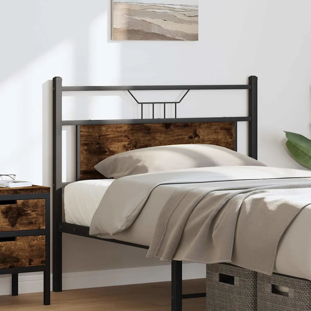 Testiera di Ricambio Rovere Fumo 100 cm in Legno Multistrato e Acciaio 4106772