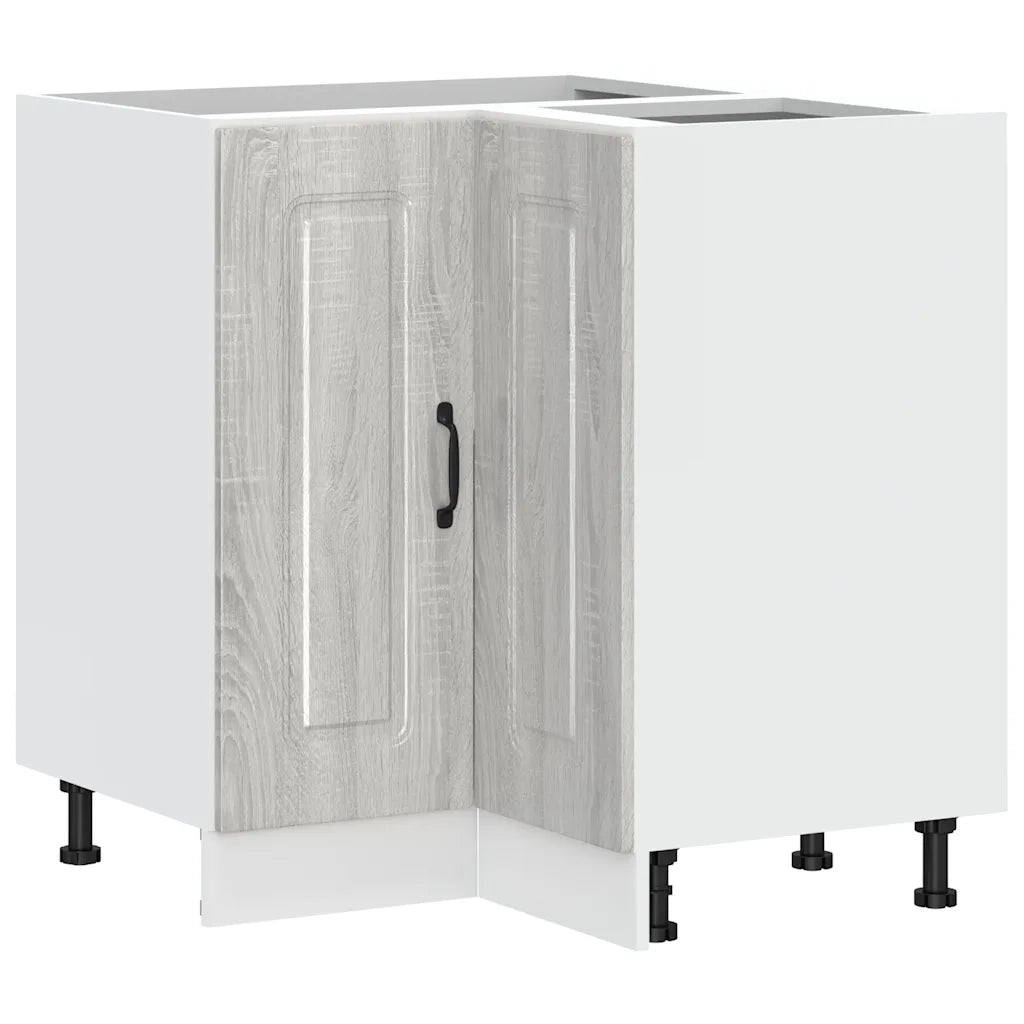 Mobile Base ad Angolo Cucina Kalmar Grigio Sonoma in Truciolato 853513