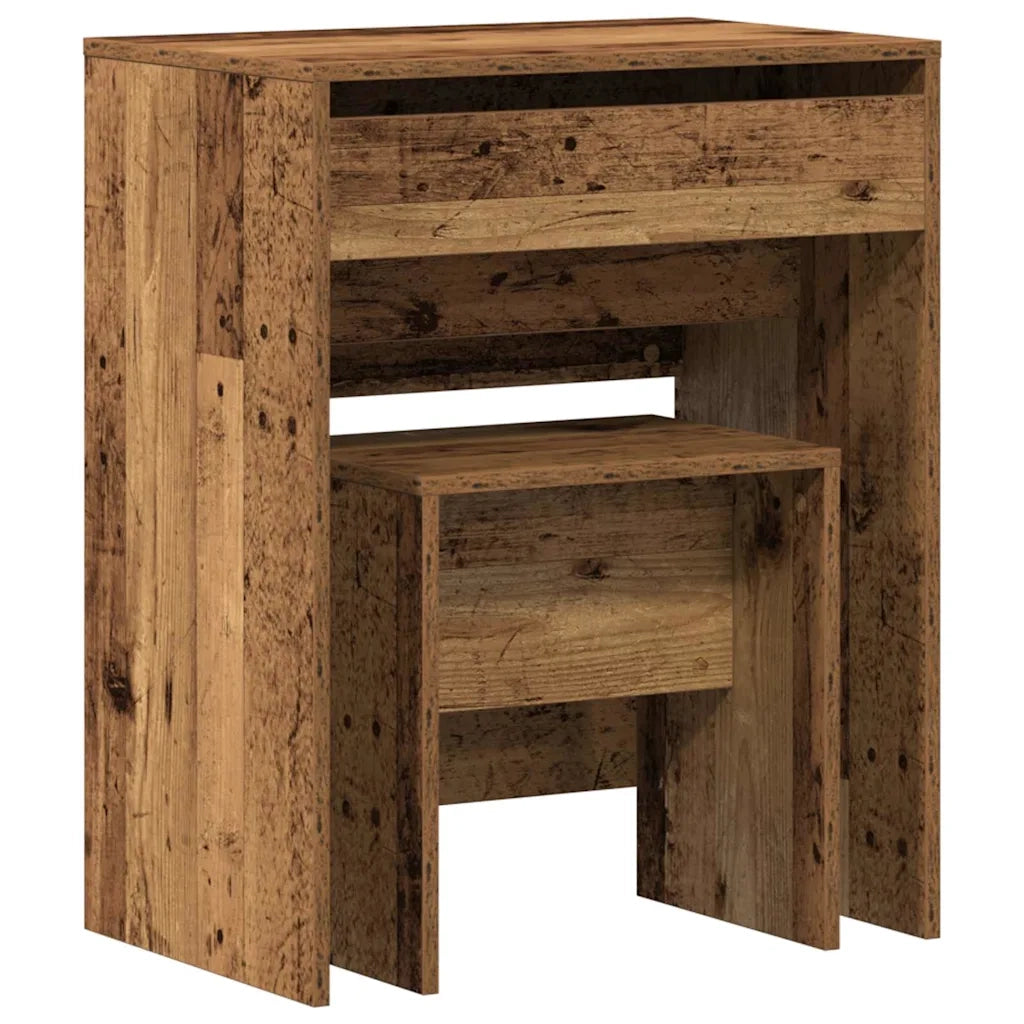Toeletta | Tavolo da Trucco con cassetto Legno vecchio 60 x 40 x 75 cm