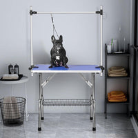 Tavolo toeletta cani pro - Xylo - 117cm blu rete+gomma
