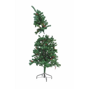 Albero Di Natale Sestriere 150cm 350 Rami con Pigne e Bacche