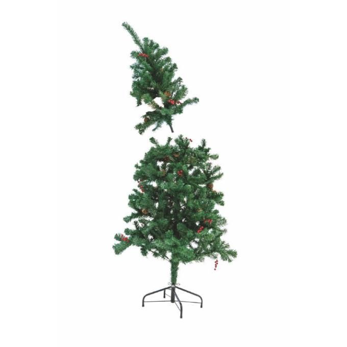Albero Di Natale Sestriere 150cm 350 Rami con Pigne e Bacche