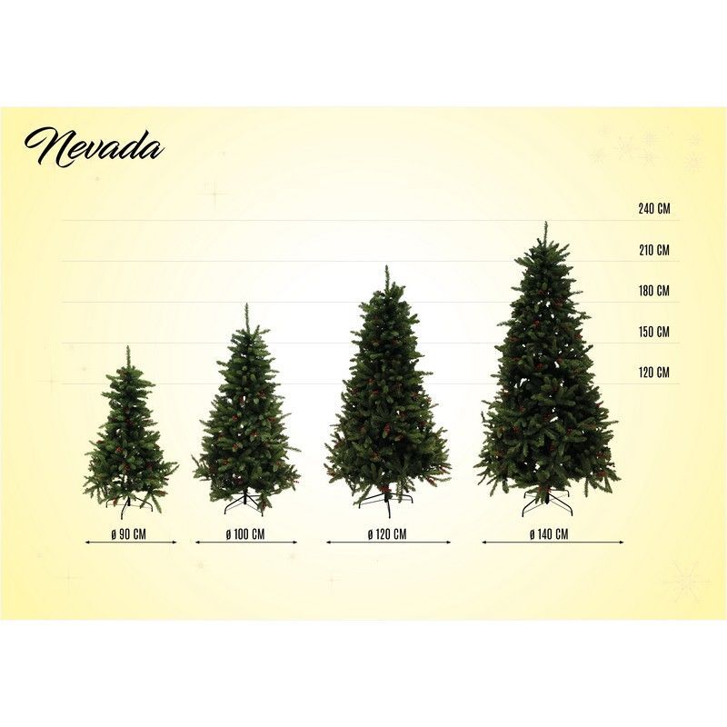 Albero di Natale Nevada 180 Cm 790 Rami