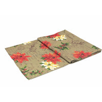 Runner 45X180 Cm Stella Natale Con Scritte Bronzo