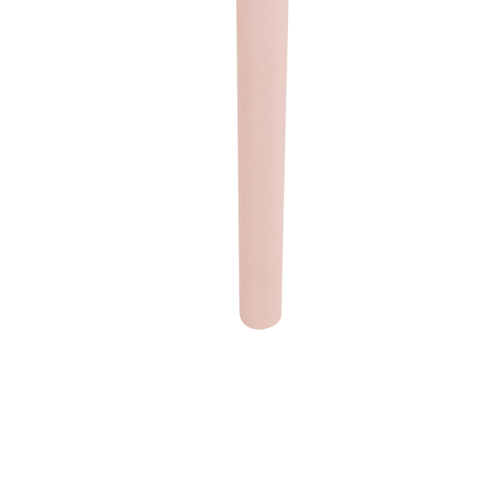 Set di 4 sedie da pranzo Seduta imbottita sintetica rosa Schienale aperto in ecopelle con braccioli Soggiorno moderno minimalista