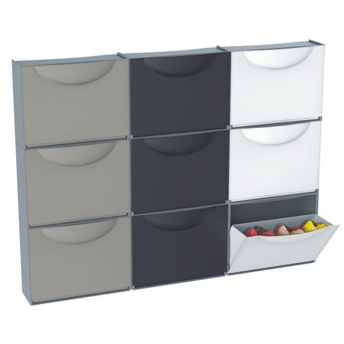 Terry Harmony Box Scarpiera Rattan Bianca 51x19x39 Cm