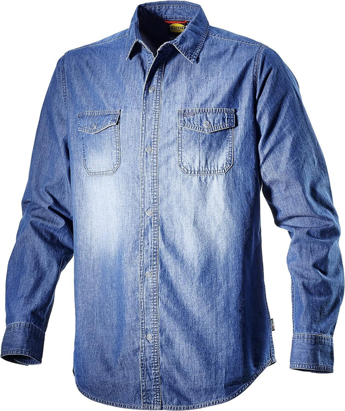 Diadora Camicia Denim Blu Washing Xl Hemd