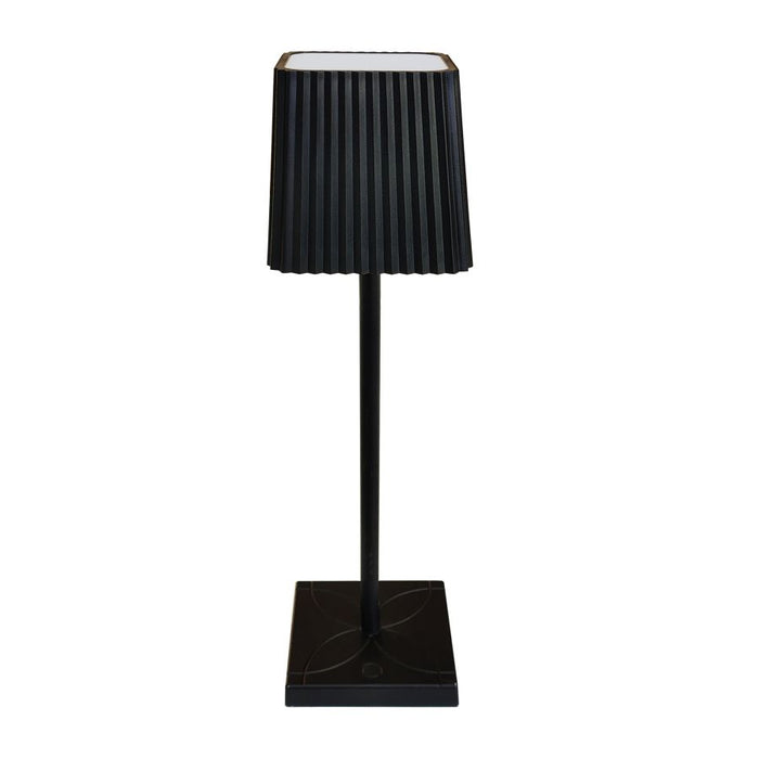 LAMPADA DA TAVOLO A LED NERO SENZA FILO DIMMER LUCE CALDA TOUCH RICARICA USB