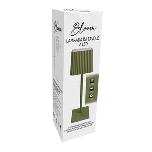 LAMPADA DA TAVOLO A LED VERDE SENZA FILO DIMMER LUCE CALDA TOUCH RICARICA USB