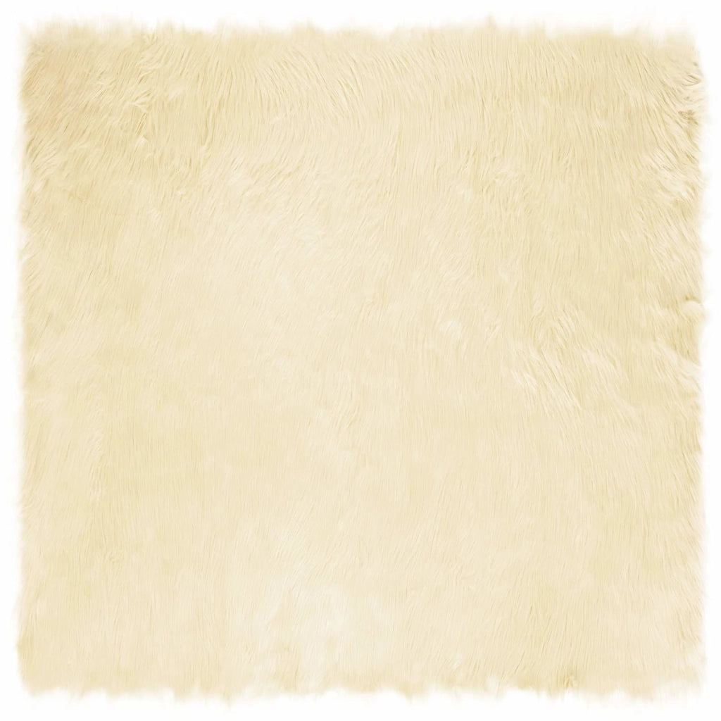 Tappeto in finta TAFALLA Crema 160 x 160 cm Poliestere 42021510