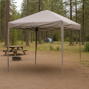 GAZEBO ASTONE 2X2M PIEGHEVOLE BEIGE E BIANCO
