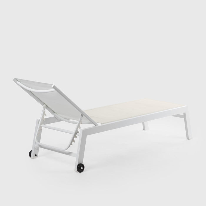 LETTINO SUMMER 210X65XH43CM ECRU/BIANCO ALLUMINIO