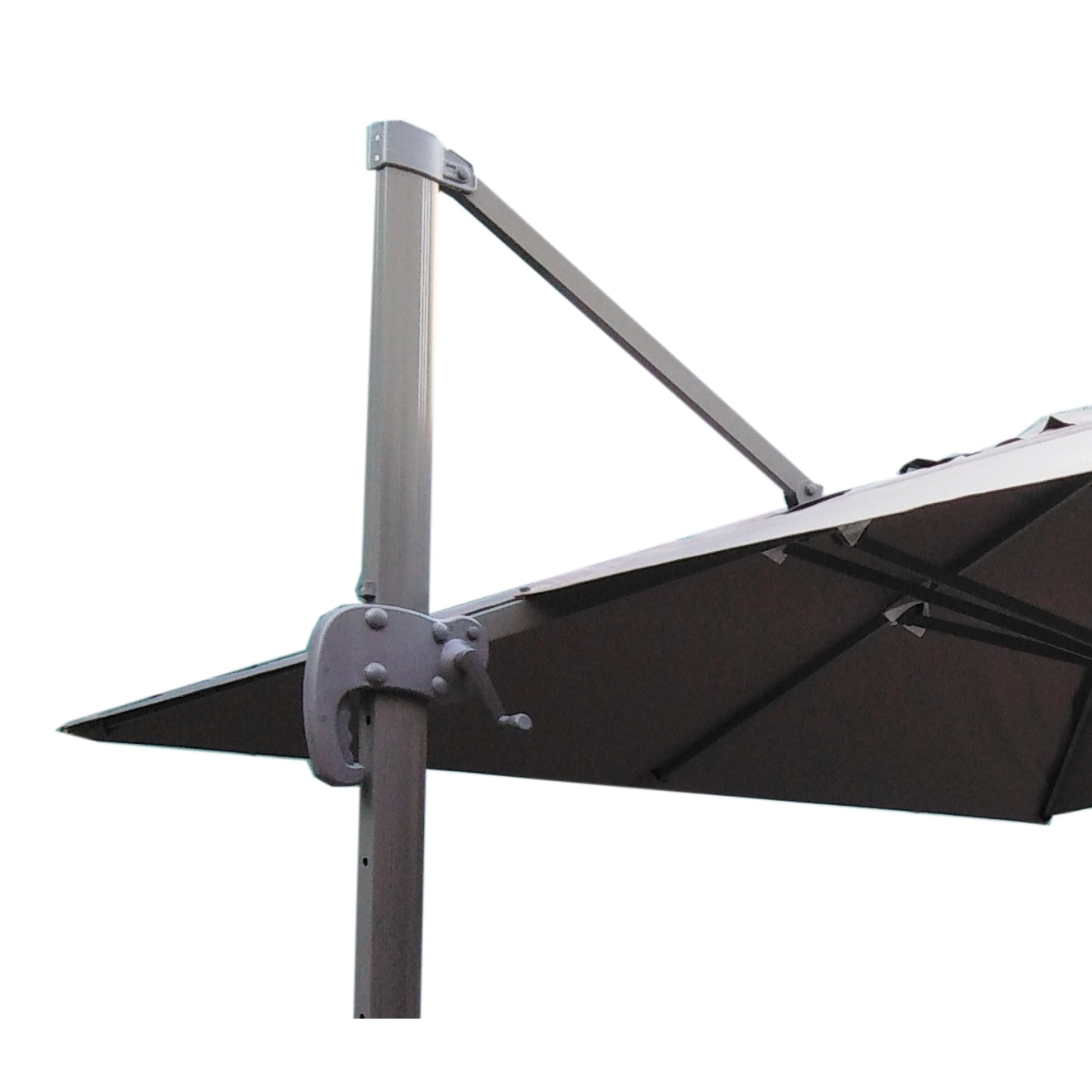 OMBRELLONE ROMA 2,5X3,3M HKAKI E STRUTTURA SCURA