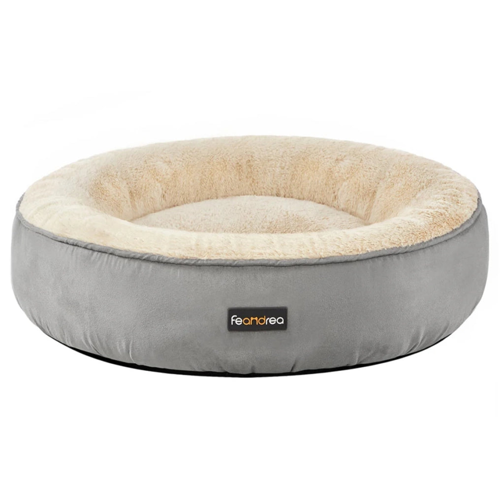 Cesta rotonda per cani cuccia per gatti donuts diametro 60 cm grigio chiaro 12_0001211