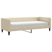 Divano letto | Sof¨¤ letto | Letto singolo con Materasso Crema 80x200 cm in Tessuto