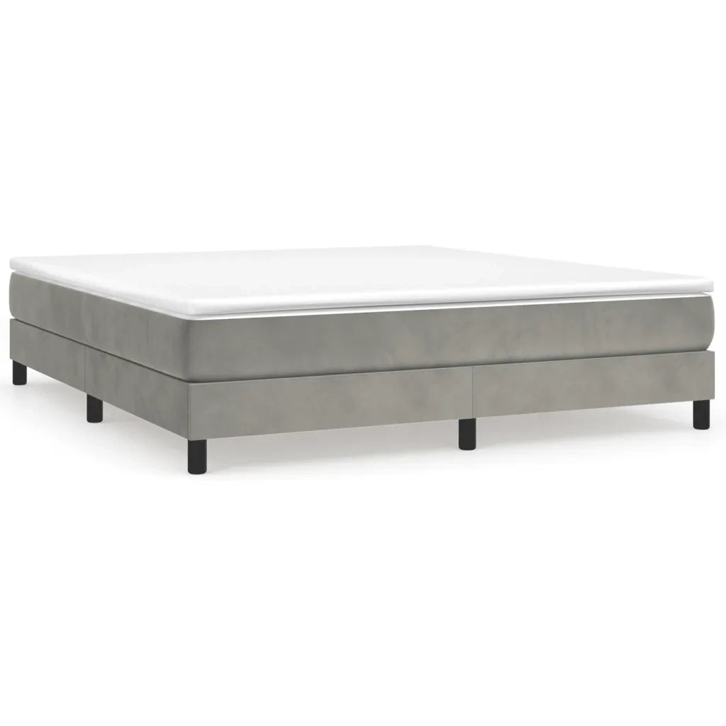 Struttura Letto a Rete a Molle Grigio Chiaro 180x200 cm Velluto 3120784