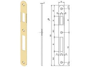 CONTROPIASTRA PER SERRATURA SICUREZZA 2.0 BORDO TONDO- - ottonato lucido (B00590.15.03) - 5 pezzi AGB