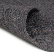 Tappeto del soggiorno | Tappeto Lavorato a Mano in Juta Rotondo 120 cm Grigio Scuro