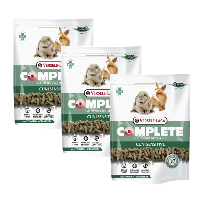 Versele-Laga Complete Cuni Sensitive | 3 x 500 g | Mangime completo per conigli