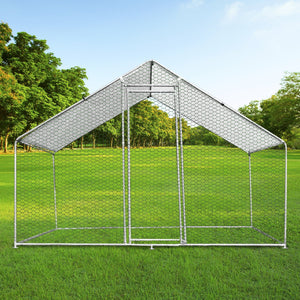 Gabbia Pollaio Recinto Recinzione Box Inox da Galline Pollame Polli 3m x 2m x 2m