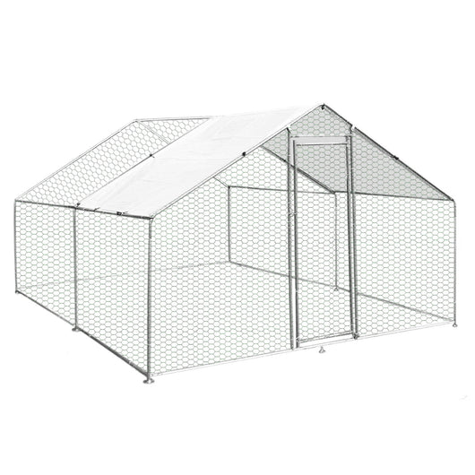 Gabbia Pollaio Recinto Recinzione Box Inox da Galline Pollame Polli 3m x 4m x 2m