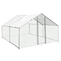 Gabbia Pollaio Recinto Recinzione Box Inox da Galline Pollame Polli 3m x 4m x 2m