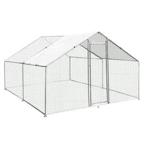 Gabbia Pollaio Recinto Recinzione Box Inox da Galline Pollame Polli 3m x 4m x 2m