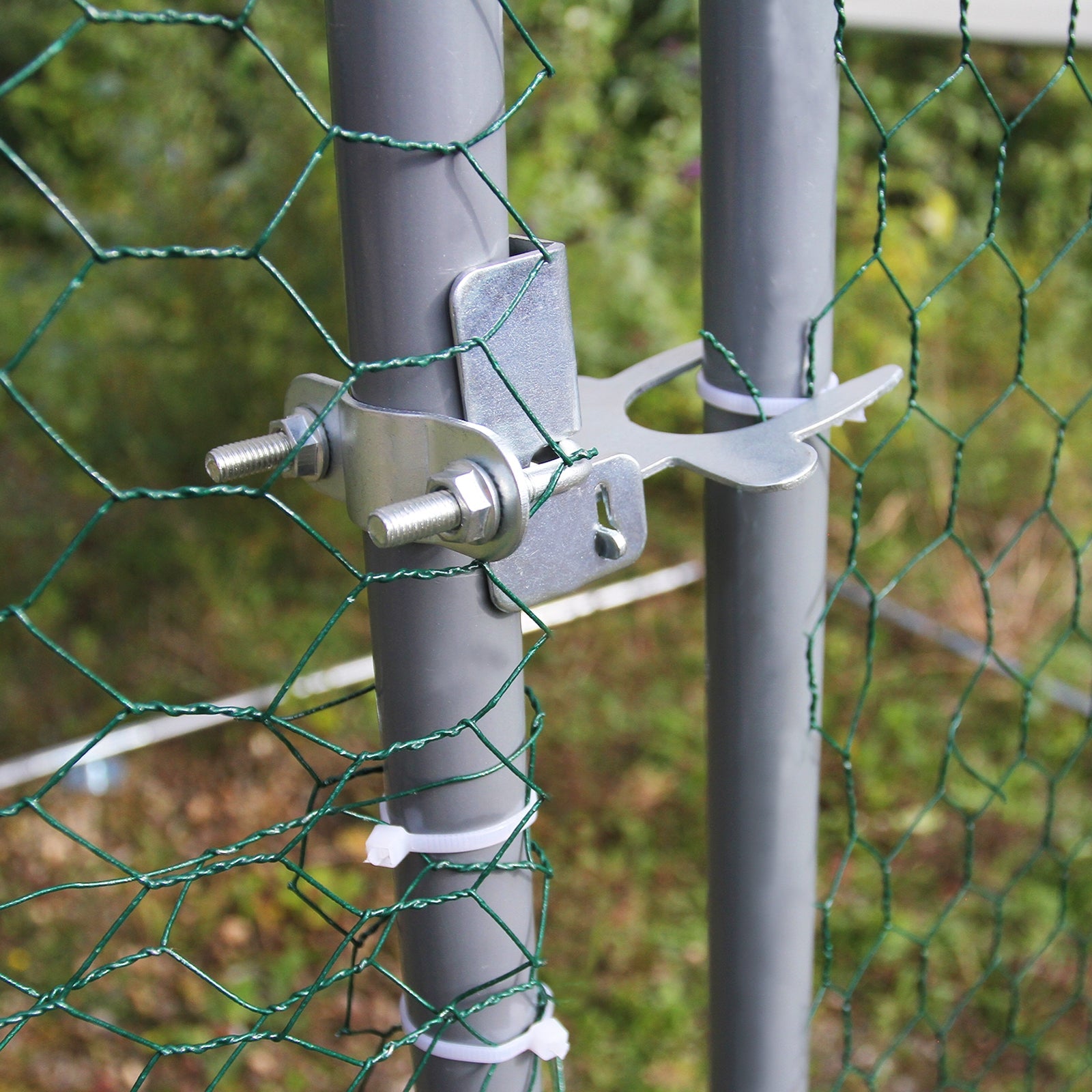 Gabbia Pollaio Recinto Recinzione Box Inox da Galline Pollame Polli 4m x 2m x 2m