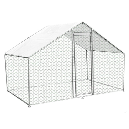Gabbia Pollaio Recinto Recinzione Box Inox da Galline Pollame Polli 4m x 2m x 2m