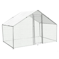 Gabbia Pollaio Recinto Recinzione Box Inox da Galline Pollame Polli 4m x 2m x 2m