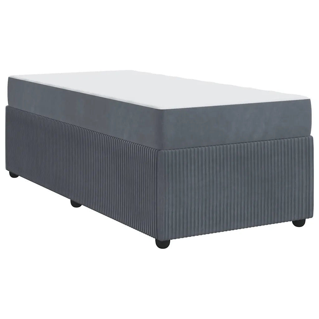 Struttura del letto Grigio scuro 100 x 200 cm Tessuto