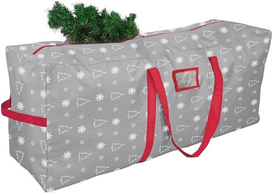 Tas di stoccaggio per albero di Natale per 9 ft pesi fino a 600D Oxford, contenitore acqua impermeabile con maniglie per albero di Natale da appendere (grigio, L)
