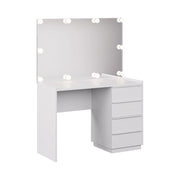 Vicco Tavolo da toeletta Bianco 110 cm con specchio e illuminazione a LED