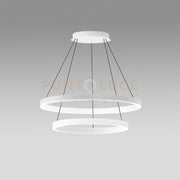 CRISEIDE S/2G - LAMPADARIO A SOSPENSIONE 2 LUCI BIANCO A LED 3000K 4000LM 75W(35W+40W) DIMMERABILE