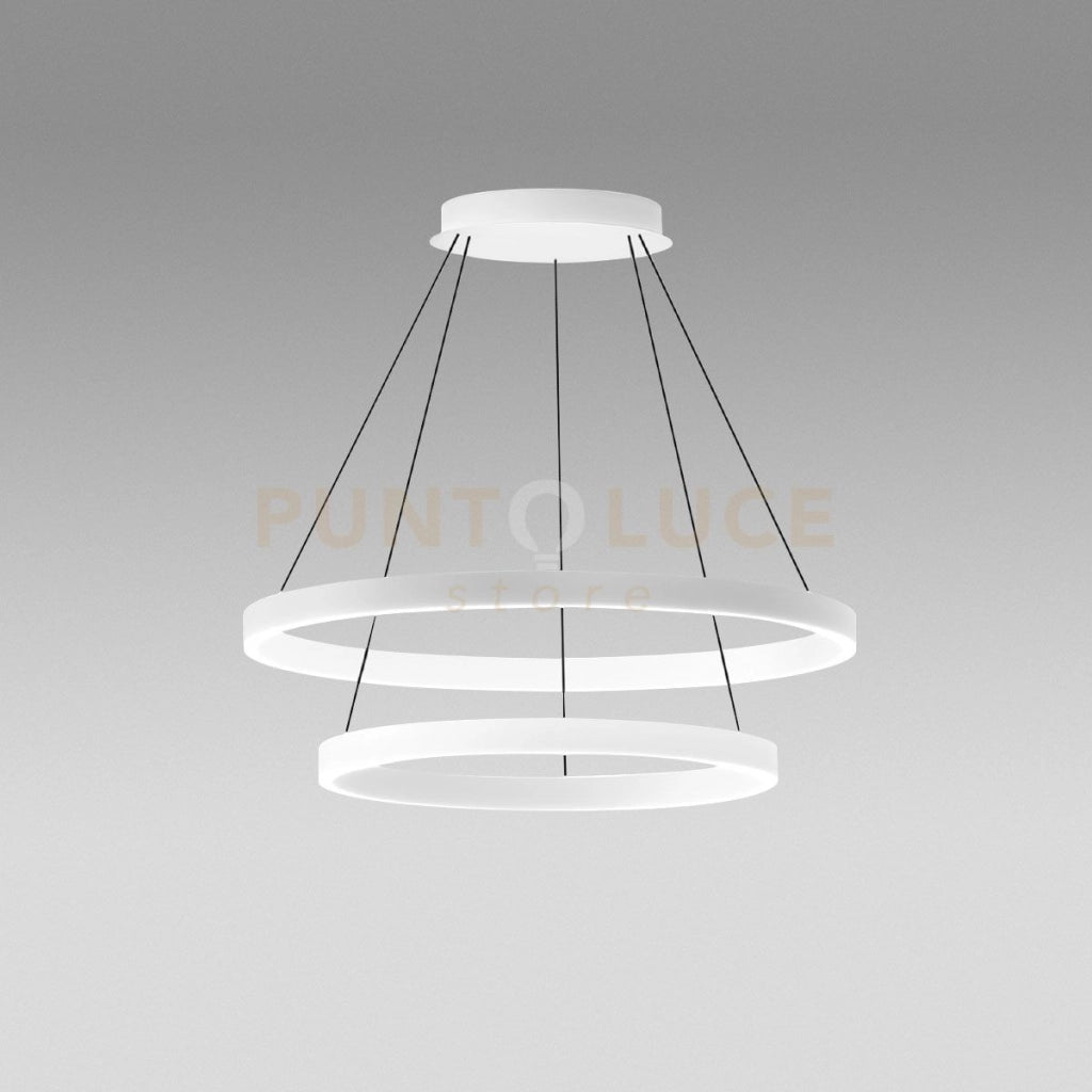 CRISEIDE S/2G - LAMPADARIO A SOSPENSIONE 2 LUCI BIANCO A LED 3000K 4000LM 75W(35W+40W) DIMMERABILE