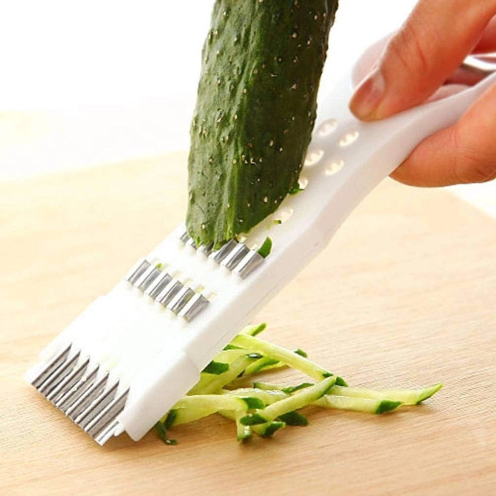 Trade Shop - Pelatutto Pela Tutto Multifunzione Peeler Affetta Pela Cucina Taglia Verdure -