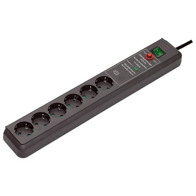 Brennenstuhl Secure-Tec Surge Protection 15.000 A 6AC outlet(s) 3m Nero protezione da sovraccarico